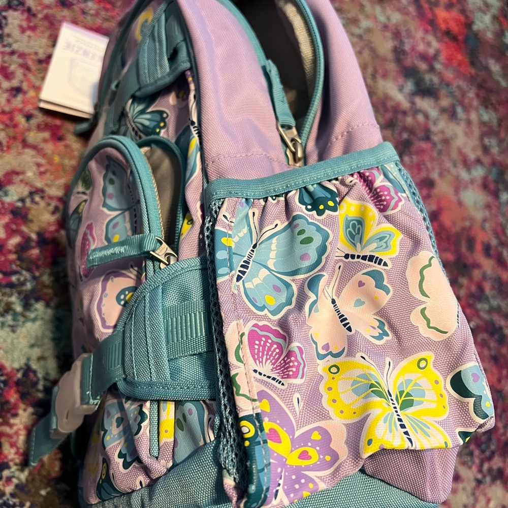 Pottery Barn Kids Butterfly Backpack in Pink and Blue Mackenzie small NWT glow - Picture 6 of 9